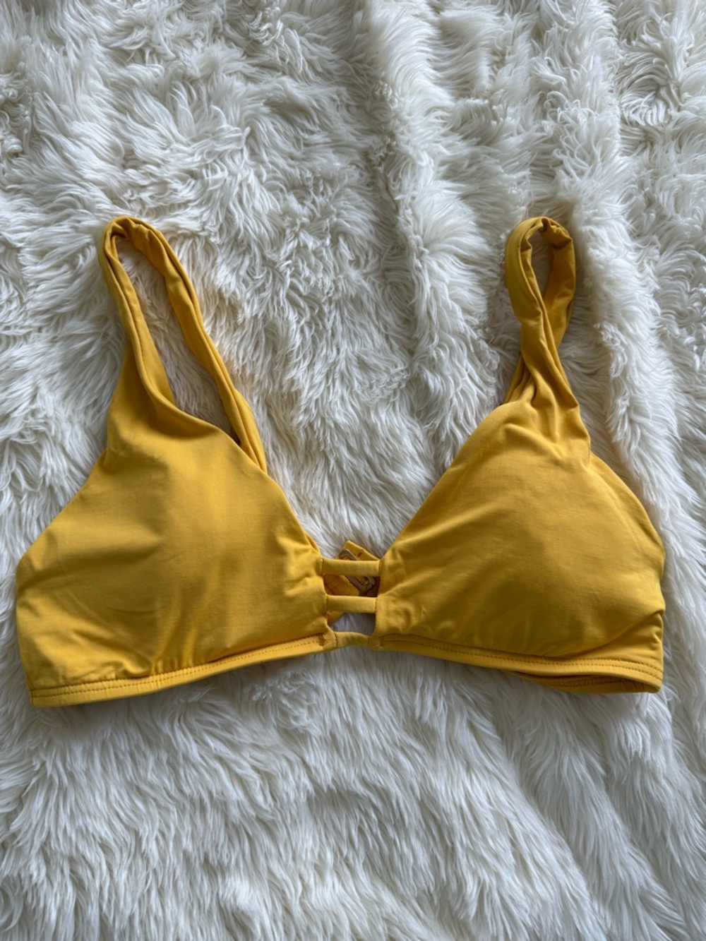 L*Space Yellow Monroe Bikini Top size medium